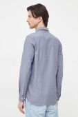 Бавовняна сорочка Tommy Hilfiger чоловіча колір синій slim комір button-down (3681754)