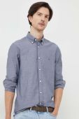 Бавовняна сорочка Tommy Hilfiger чоловіча колір синій slim комір button-down (3681754)