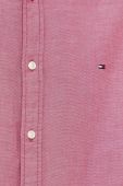 Бавовняна сорочка Tommy Hilfiger чоловіча колір бордовий slim комір button-down (3681759)