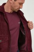 Замшева куртка Michael Kors чоловіча колір бордовий перехідна