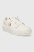 Шкіряні кросівки Tommy Hilfiger TH BASKET SNEAKER LO колір білий FW0FW07756 (3690491)