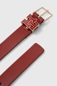 Шкіряний ремінь Tommy Hilfiger жіночий колір червоний (3684441)