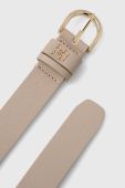 Шкіряний ремінь Tommy Hilfiger жіночий колір бежевий (3684465)