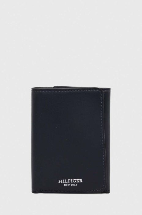 Шкіряний гаманець Tommy Hilfiger чоловічий колір синій (3691856)