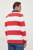 Бавовняний лонгслів Polo Ralph Lauren колір червоний візерунок (3691880)