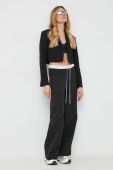 Штани Miss Sixty жіночі колір чорний широке висока посадка (3687467)
