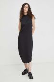 Сукня Bruuns Bazaar колір чорний midi пряма (3657897)