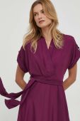 Сукня Lauren Ralph Lauren колір фіолетовий midi розкльошена (3679724)