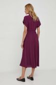 Сукня Lauren Ralph Lauren колір фіолетовий midi розкльошена (3679724)