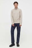 Вовняний светр Marc O'Polo чоловічий колір бежевий гольф