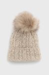 Шапка Answear Lab колір бежевий з товстого трикотажу (2645027)