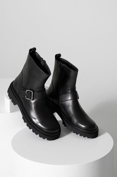 Шкіряні черевики Answear Lab жіночі колір чорний на плоскому ходу (2622953)