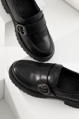 Шкіряні мокасини Answear Lab жіночі колір чорний на платформі (2610494)