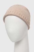 Шерстяна шапка і шарф Answear Lab колір бежевий