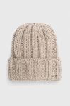 Шапка з вовною Answear Lab колір бежевий з товстого трикотажу (3619554)