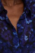 Сорочка Answear Lab жіноча колір синій relaxed класичний комір (3616844)
