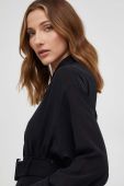Шовкова сорочка Answear Lab колір чорний relaxed класичний комір