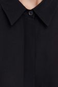 Шовкова сорочка Answear Lab колір чорний relaxed класичний комір
