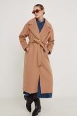 Вовняне пальто Answear Lab колір коричневий перехідний oversize (3501891)