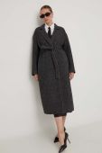 Вовняне пальто Answear Lab колір сірий перехідний oversize (3501920)