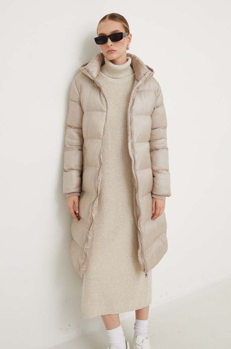 Куртка Answear Lab жіноча колір бежевий зимова (3502044)