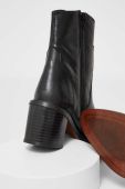 Шкіряні черевики Answear Lab X Лімітована колекція NO SHAME жіночі колір чорний каблук блок (3524996)