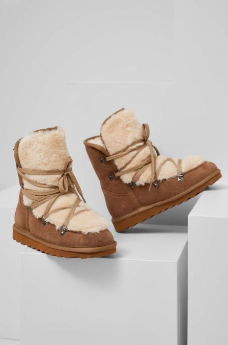 Замшеві чоботи Answear Lab колір бежевий (3529990)