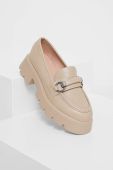 Мокасини Answear Lab жіночі колір бежевий на платформі (3603711)
