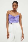 Топ Answear Lab колір фіолетовий однотонна