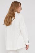 Піджак Answear Lab колір білий двобортний однотонна