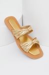 Шкіряні шльопанці Answear Lab Жіночі колір золотий (2972112)