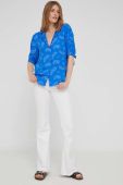 Блузка Answear Lab жіноча візерунок колір блакитний (2265784)