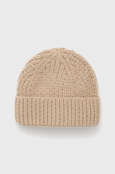 Шапка з вовною Answear Lab колір кремовий з товстого трикотажу (1905524)