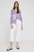 Сорочка Answear Lab жіноча колір фіолетовий regular класичний комір (2243895)
