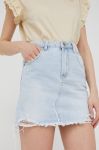 Джинсова спідниця Answear Lab mini пряма колір блакитний (2278784)