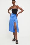 Спідниця Answear Lab midi пряма колір блакитний (2469039)