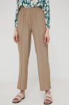 Штани Answear Lab жіночі колір бежевий пряме висока посадка (2243942)