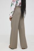 Штани Answear Lab жіночі колір бежевий пряме висока посадка (2426655)