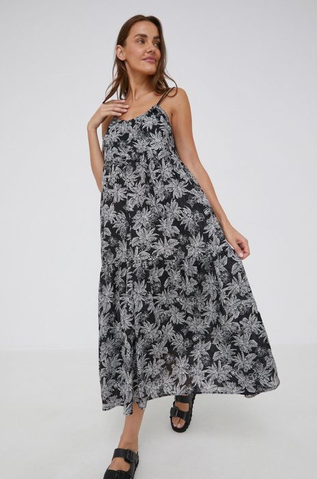 Бавовняна сукня Answear Lab колір чорний maxi пряма (2437228)