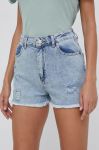 Джинсові шорти Answear Lab жіночі однотонні висока посадка колір блакитний (2430194)