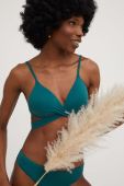 Купальний бюстгальтер Answear Lab колір зелений ущільнена чашечка (3182726)