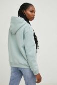 Кофта Answear Lab жіноча колір бірюзовий з капюшоном однотонна
