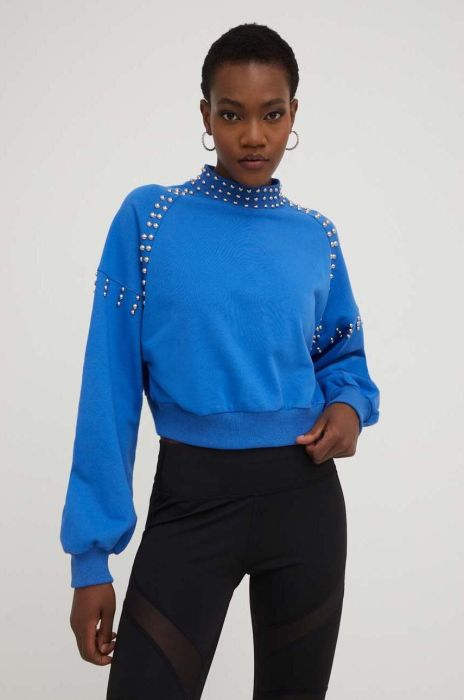 Кофта Answear Lab жіноча  з аплікацією колір блакитний