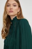 Сорочка Answear Lab жіноча колір зелений regular зі стійкою (3616847)