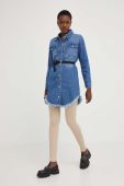 Джинсова сорочка Answear Lab жіноча relaxed класичний комір колір блакитний (3154838)
