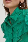 Сорочка Answear Lab жіноча колір зелений regular класичний комір (3225311)