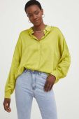 Сорочка Answear Lab жіноча колір зелений relaxed класичний комір (3164026)