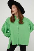 Бавовняна сорочка Answear Lab жіноча колір зелений relaxed