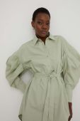 Бавовняна сорочка Answear Lab жіноча колір зелений relaxed класичний комір (3220793)