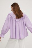 Сорочка Answear Lab жіноча колір фіолетовий relaxed зі стійкою